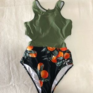 One piece bathing suit